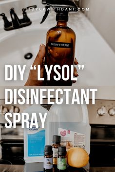 diy lysol disinfectant spray with oranges and lemons