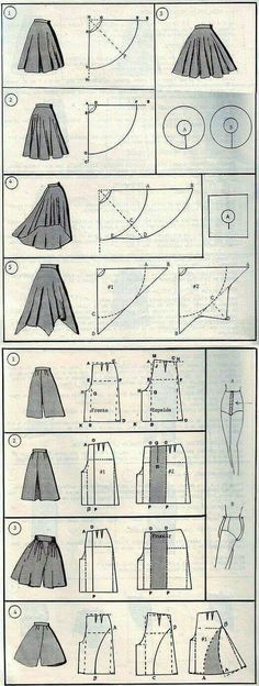 the instructions for how to make an origami style skirt with pleated edges