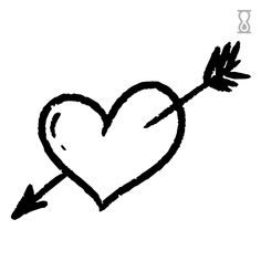 Heart and Arrow Semi-Permanent Tattoo 1.5 in x 1.5 in Heart Tattoo Arrow, Arrow Through Heart Tattoo, Arrow Heart Tattoo, Heart With Arrow Tattoo, Heart And Arrow Tattoo, Heart Arrow Tattoo, Arrow Doodle, Cupid Heart, Arrow Tattoo Design