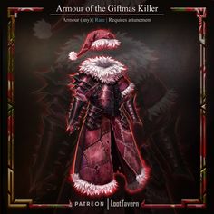 the cover art for an upcoming album, armor of the giftmas killer