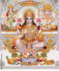 an image of the hindu god and his family