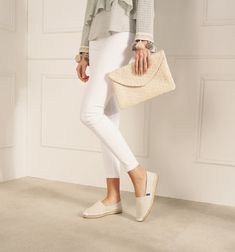 These Llafranc flats perfectly represent the original classic slip on espadrille silhouette, featuring the original white stitching for a genuine traditional vibe. Tap the image to shop: #espadrille #flatshoes #casualoutfit #trendy Espadrilles Flats Outfit, Womens Espadrilles Wedges, Espadrille Flats, Slip On Espadrilles, Women's Espadrilles, Chic Shoes, Flat Espadrilles