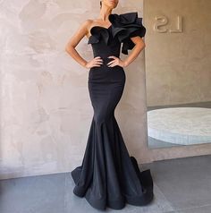 Trumpet Prom Dress, Prom Dresses Long Black, Black Mermaid Prom Dress, Wedding Event Dresses, Long Prom Gowns, Party Kleidung, Black Prom, Mermaid Evening Dresses, Black Prom Dresses