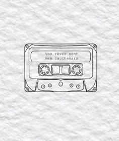 a drawing of an old fashioned cassette player with the words, vos favre sont