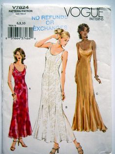 a woman's dress and top sewing pattern from the 1970's or 70's