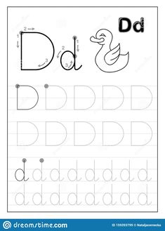 Letter D Tracing Worksheets Letter D Tracing, D Worksheet, Tracing Alphabet Letters, Letter Tracing Printables, Letter D Worksheet, Number Tracing Worksheets, Letter B Worksheets, Worksheet For Preschool, Tracing Alphabet