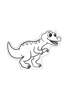 a drawing of a dinosaur with its mouth open