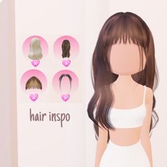 an animated image of a woman's hair with different hairstyles on her head