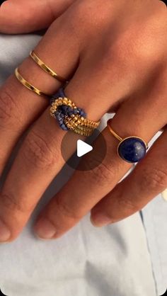 Matière Première on Instagram: "Inspirée par la couleur du lapis-lazuli, on a créé une bague en tissage herringbone avec des Miyuki Delica. Profitez de nos grandes réductions en ce moment sur notre site pour préparer vos collections de la nouvelle saison !

Bleu - DB0377
Doré - DB1833

Retrouvez toutes les fournitures nécessaires sur matierepremiere.fr
	•	

#MatièrePremière #LapisLazuli #TissageHerringbone #bijoux #bijouxfaitmain #bijouxlovers #bijouxfantaisie #bijouxhandmade #bijouxtendance #bijouxfemme #bijouxcreateur #bijouxaddict #creation #creative #creationfrancaise #createurbijoux #doityourself #diy #diybijoux #madeinfrance" Bead Loom Bracelets, Bead Bangles, Loom Bracelets, Loom Beading, Lapis Lazuli, Bead Work, Jewelry Rings, Bangles, Bracelet