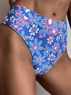 Floral-Printed High-Waisted Bikini Swimwear Buckle Skirt, Blue One Piece, Swimwear Online, Asymmetrical Skirt, Floral Printed, Fashion Advice, Order Now, Wide Leg Pants, Your Perfect