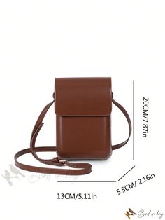 Bird in Bag - Womens Square Shoulder Bag, Mini PU Leather Phone Purse, 7.87 x 5.11 x 2.16 Brown Rectangular Box Bag With Mobile Phone Bag, Everyday Portable Pouch Box Bag, Everyday Use Portable Pouch Box Bag, Portable Rectangular Shoulder Bag For Daily Use, Brown Bags With Cell Phone Pocket For Daily Use, Rectangular Bag With Cell Phone Pocket, Brown Rectangular Satchel With Mobile Phone Bag, Portable Shoulder Bag Pouch For Everyday Use, Portable Rectangular Bag For Everyday Use