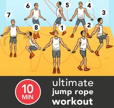 the ultimate jump rope workout for men and women in 10 minutes, with instructions on how to do it