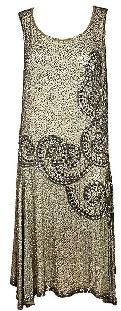 1920's French Metallic Flapper Dress 1920s Inspired Dresses, 1920 Dress, 20s Dresses, Flapper Dresses, Womens Costume, 1920's Fashion, Art Deco Dress