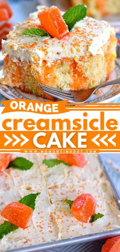 Orange Creamsicle Cake Creamsicle Poke Cake, Orange Creamsicle Cake Recipe, Orange Creamsicle Cake, Fancy Deserts, Creamsicle Cake, Retro Desserts, Poke Cake Recipes, Poke Cakes, Cake Easy