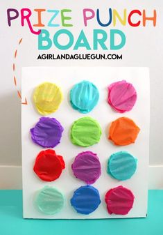 Prize Punch Board Diy, Prize Punch Board, Boy Party Games, Backyard Party Games, Party Prizes, Birthday Party Games For Kids, Anniversaire Diy, Trolls Birthday Party, Holiday Party Games