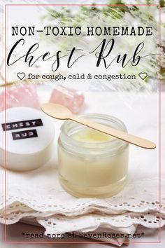 Chest Rub For Cough, Homemade Chest Rub, Homemade Cough Remedies, Medicine Tips, Chest Rub, Vapor Rub, Cold Medicine, Home Remedy For Cough, Cold Sores Remedies