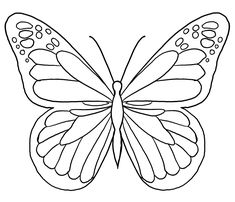 a butterfly that is drawn in black and white