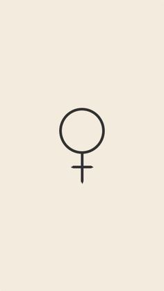 an image of a female symbol in black and white