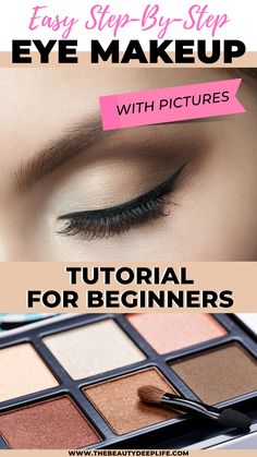 Learn how to accentuate & define your eyes with eye makeup using four stunning, yet easy, step-by-step eyeshadow looks for beginners & up! Eye Makeup How To Step By Step, Eyeshadow Basics Step By Step, How To Do Eye Makeup For Blue Eyes, Step By Step Natural Eyeshadow, Order Of Eye Makeup Application, Make Up For Brown Eyes Step By Step, Step By Step Eye Makeup For Beginners, How To Do Evening Eye Makeup, Eye Makeup Step By Step Beginner Natural