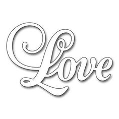 the word love written in cursive paper