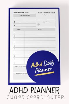 Something inside the ADHD brain lights up when we put pen to paper — the ADHD Planner is a unique tool that organizes the chaos that has become your life. Try using a planner for 3 months and it might change your life... how to be more organized -chaos tools help add organizer - 2022 2023 2024 2025 - book best daily tiktok smart journal - weekly academic - reddit inspiration imperfect - budget etsy journel - girls notebook - journal idea spread