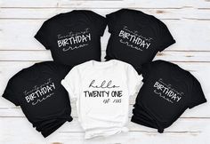 Hello Twenty One Est 2003 T-Shirt, Turning 21 Birthday Gift, 21st Birthday Party Shirt, 2003 Birthday Tee, 21st Birthday Gift, Birthday Crew NOTE: We use black design for White, Light Grey Heather( Athletic Heather), Pink, Heather Peach, Mint Green, Burnt Orange colors. For other colors we will use white design. Hi There! First of all thank you for being here and checking out our finest t-shirt designs.  We dedicated ourselves to provide the best possible service for our valuable customers. In order to provide you best service, we are using the quality materials and beautiful designs. You can always contact us for your questions or for your suggestions. We are open for your suggestions. ✔ How To order; 1-) Please, check and review all photos 2-) Choose your t-shirt size and color 3-) Click 21 Birthday Shirts, 21st Birthday Tshirt, 2003 Birthday, 21st Birthday Shirts, Twenty First Birthday, Turning 21, Party T Shirts, 21st Birthday Party, 21 Birthday