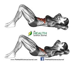 an image of a woman doing exercises on her stomach and back with the words health science journal written below