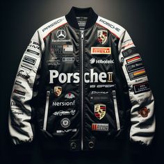 Formula One Fashion, Porsche Jacket, Walking Wardrobe, F1 Jacket, F1 Merch, Porsche Racing, Drippy Outfit, Stunning Prom Dresses