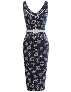 JUESE Women's Vintage 1950's Low Neck Sleeveless Club Pen... https://www.amazon.com/gp/product/B01M1S1VMS/ref=as_li_qf_sp_asin_il_tl?ie=UTF8&tag=rockaclothsto-20&camp=1789&creative=9325&linkCode=as2&creativeASIN=B01M1S1VMS&linkId=55ed66e4b408db9251391eda4841a361 Women Suits Wedding, 1960s Outfits, Blue Dragonfly, Low Neckline, Vintage Cap, Psychobilly, Rockabilly Dress, Dresses Xxl, Fancy Dresses Party