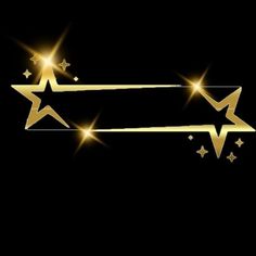 three gold stars on a black background