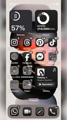 an iphone screen with different icons and numbers on the phone's display, as well as text