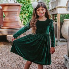 Girls Holiday Outfits, Green Christmas Dress, Velvet Christmas Dress, Girls Holiday Outfit, Girls Velvet Dress, Velvet Holiday Dress, Joy Dress, Christmas Dresses, Girls Holiday