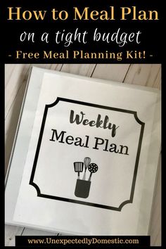 a meal planner with the words how to meal plan on it and an image of a plate