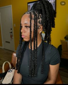 Hairstyles For 5th Grade, Cute Dread Hairstyles, Black Hair Protective Styles, Cornrows Braids For Black Women, Cute Box Braids, Feed In Braids Hairstyles, Twist Braid