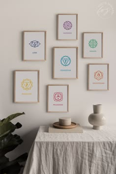 Spiritual Wall Decor Ideas, Yoga Studio Wall Art, Chakra Room Decor, Chakras Poster, Chakra Wall Art, Yoga Printable, Chakra Decor, Yoga Painting, Puja Mandir