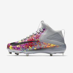 the nike hyper fly football cleats are covered in multi - colored sprinkles