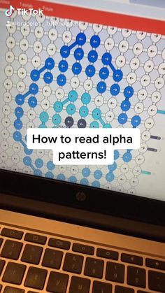 a computer screen with the words how to read alpha patterns on it's display