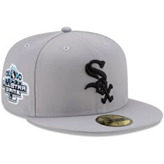 the chicago white sox new era 59fifty fitted hat is shown in grey