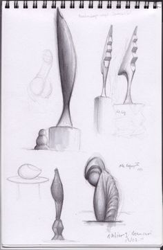 pencil drawings of different shapes and sizes