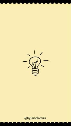 a light bulb is shown in the middle of a yellow background with black scalloped edges