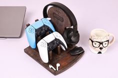 Custom Wooden Controller and Headset Stand Gift Husband Birthday Gift Gamer Room Decor Christmas Gift for Dad Tech Accessories Gifs - Etsy Gift For Gamer Boyfriend, Gifts For Gamer Boyfriend, Valentines Boyfriend, Gaming Stand, Gaming Environment, Gamer Boyfriend, Husband Birthday Gift, Controller Stand, Xbox Accessories