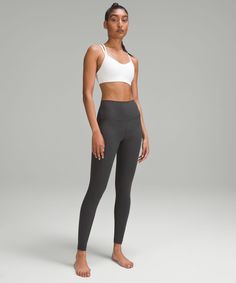 When Feeling Nothing Is Everything. Powered By Nulu Fabric, This Ribbed Version Of Our Lululemon Align Pants Feels Weightless And Buttery Soft. Designed For Yoga. Full Length Intended To Sit At Ankle. Hidden Waistband Pocket Fits A Card Or Key, And Wont Get In Your Way. This Collections Great For Low-Impact Workouts Like Yoga Or Whenever You Want To Feel Really, Really Comfortable. | lululemon Align™ High-Rise Ribbed Pant 28" Leggings Lulu, Lululemon Align Pant, Ribbed Leggings, Lululemon Align, High Rise Pants, Lululemon Leggings, Lululemon Women, Yoga Clothes, Tight Leggings