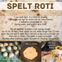 the instructions for how to make a homemade pita bread recipe are shown in this poster