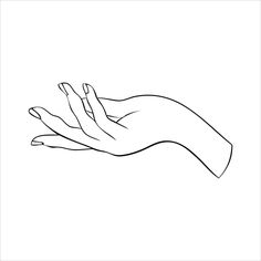 a drawing of a hand holding something in it's palm