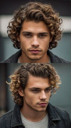 short curly mens hairstyles Frizzy Hair Men, Mens Curly Hair, Male Curly Hairstyles, Shoulder Length Curls, Lasting Curls, Short Curly Haircuts