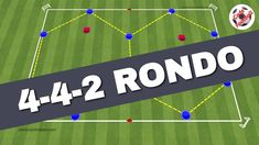 a soccer field with the words 4 - 4 - 2 rondo on it