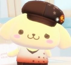 an animal crossing character wearing a hat