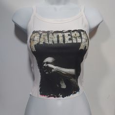 Cropped Tank Hand Cropped Sublimated Ink Never Cracks Or Fades Cropped Tops Aesthetic, Scene Crop Top, Pantera Shirt, Vintage Clothing Aesthetic, Grunge Crop Top, Cross Crop Top, Country Jeans, Band Tank Tops, Mcbling Fashion