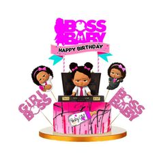 Lovely Girl Boss Happy Birthday Cake Topper Cute Baby Boy Cupcake Toppers for Kids Birthday Party Girl Shower Cupcakes, Happy Birthday Baby Girl, Shark Party Decorations, Happy Birthday Theme, Baby Party Decorations, Boss Birthday, Baby Theme, Birthday Party Theme Decorations, Baby Shower Cake Topper