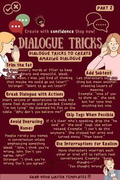 a poster with instructions on how to use the dialogic tricks for teaching english